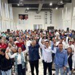 Javier Villarreal, sindicalistas de CTM y Rodrigo Bours de Cajeme, respaldan a la fórmula Celida-Froylán