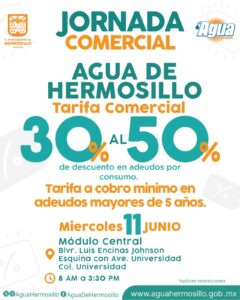 Ofrece AGUAH apoyo a usuarios con descuentos de 50% en adeudos